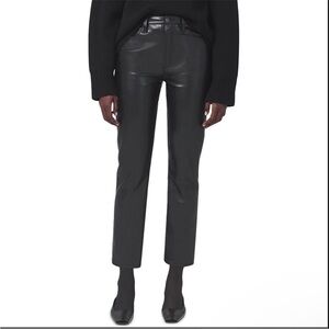 Citizens of Humanity Jolene Black High-Rise Leather Pants